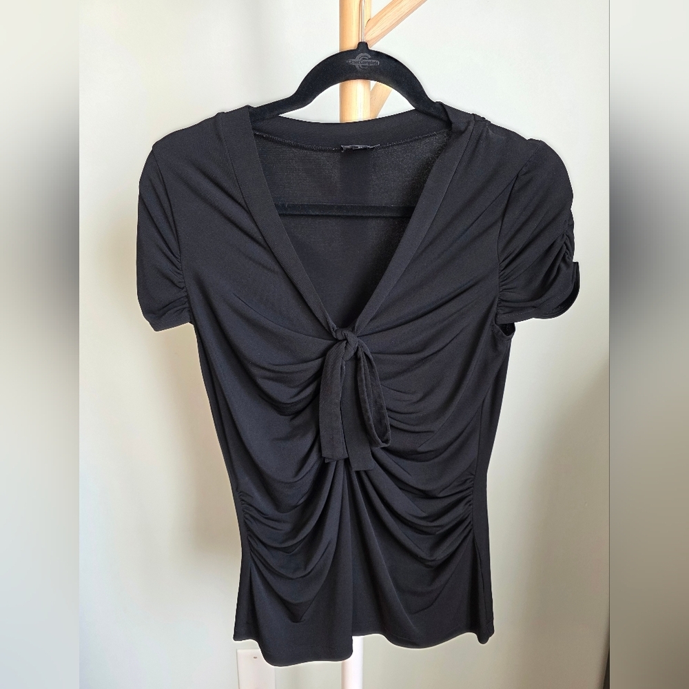 Nine West Black Ruched Top